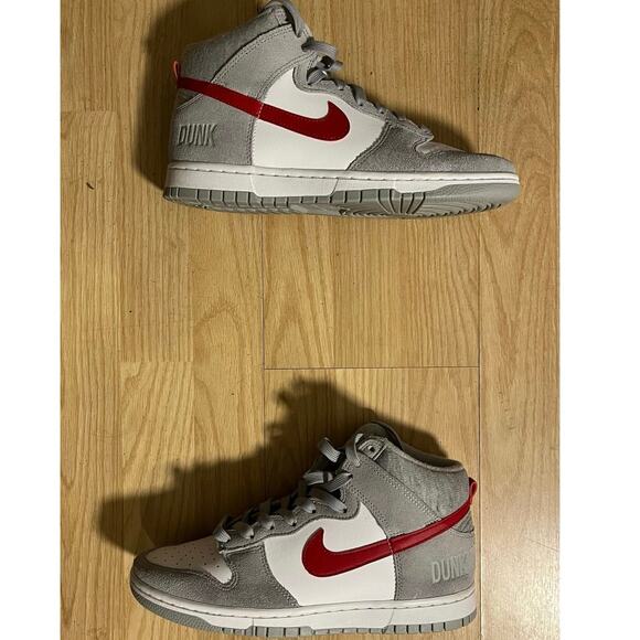 Nike Dunk High SE Athletic Club DJ6152-001 Size 8.5 Wo’s 10 White Grey Red - Picture 2 of 8